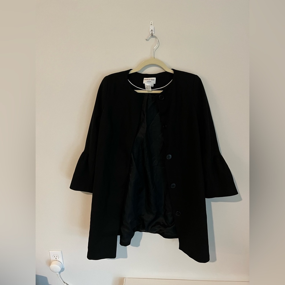 Charles Gray Women’s Black Coat, Size S